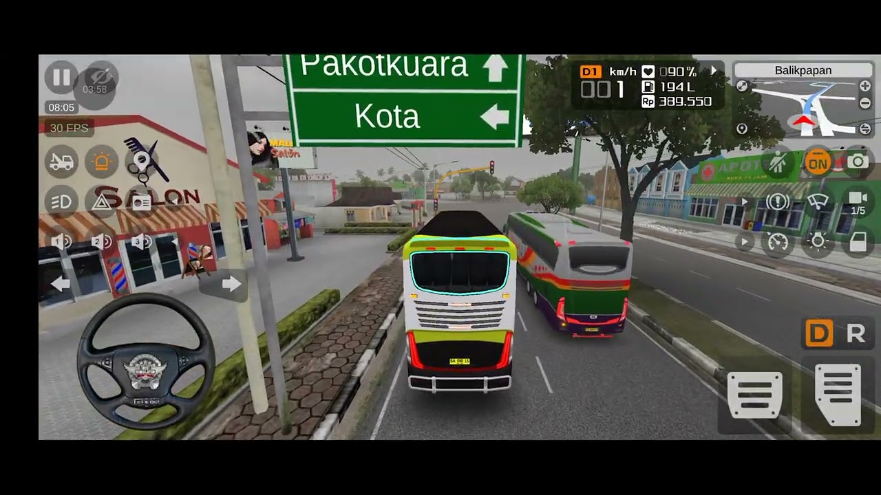 BUSSID Gameplay: শহরের পথে নতুন বাস নিয়ে ভ্রমণ! (Kota Route)