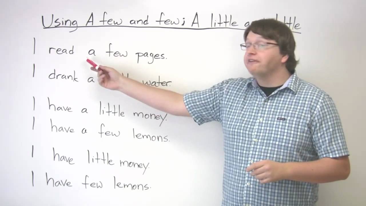 Количество на английском языке: A FEW, A LITTLE, FEW, LITTLE