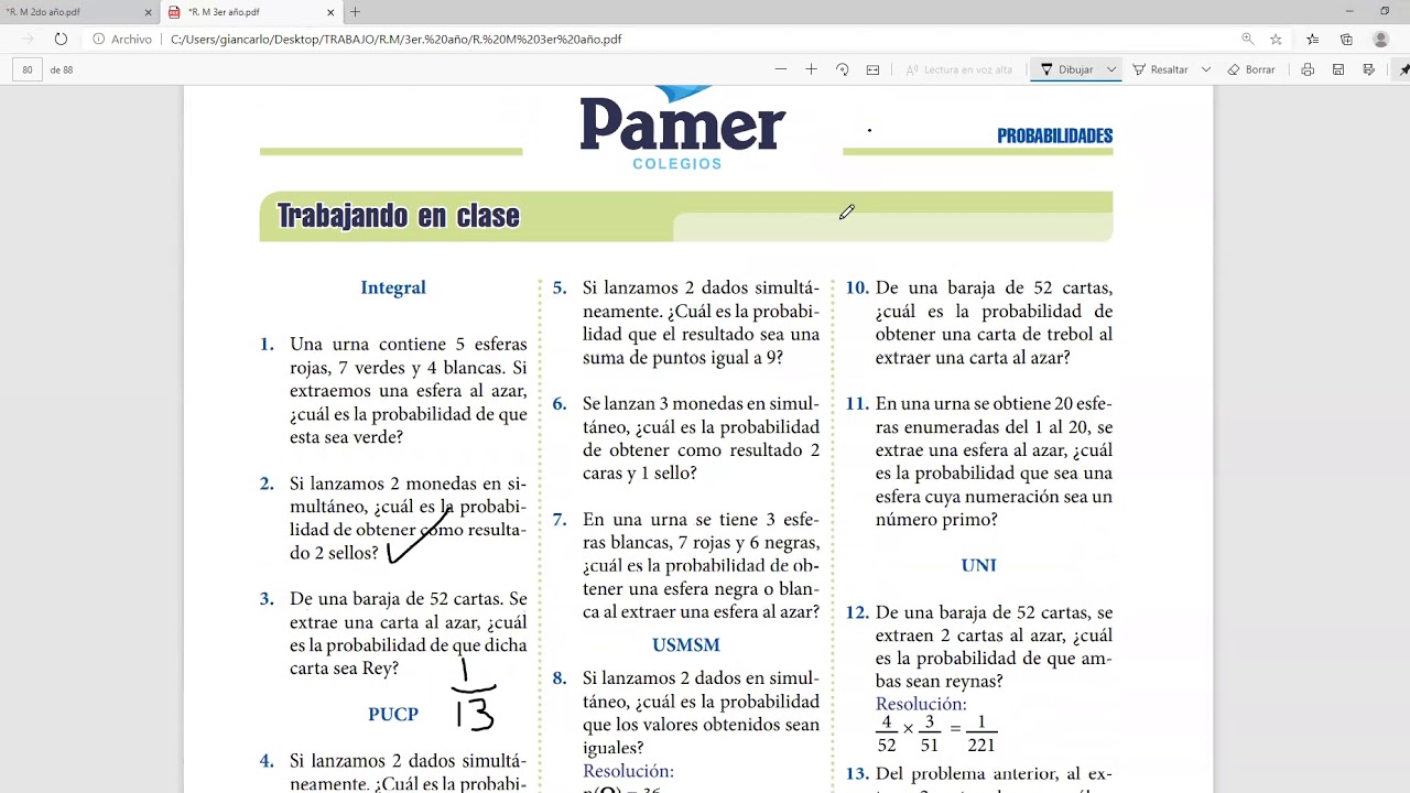 R.M - PROBABILIDADES