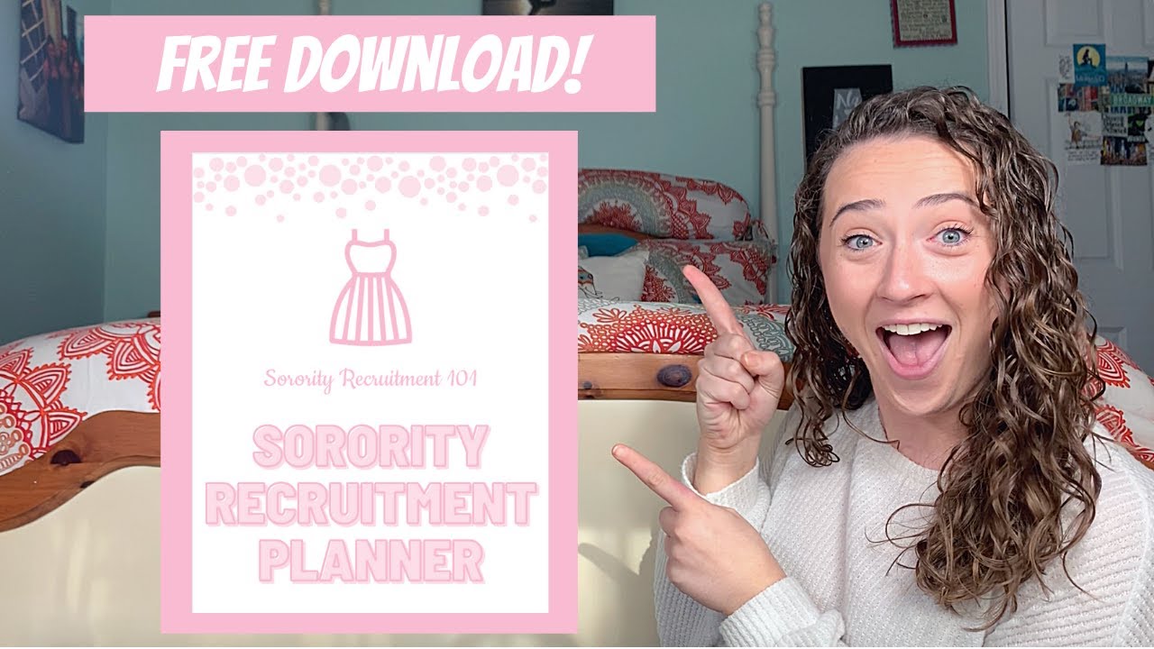 FREE Sorority Recruitment Planner | Sorority Recruitment 101