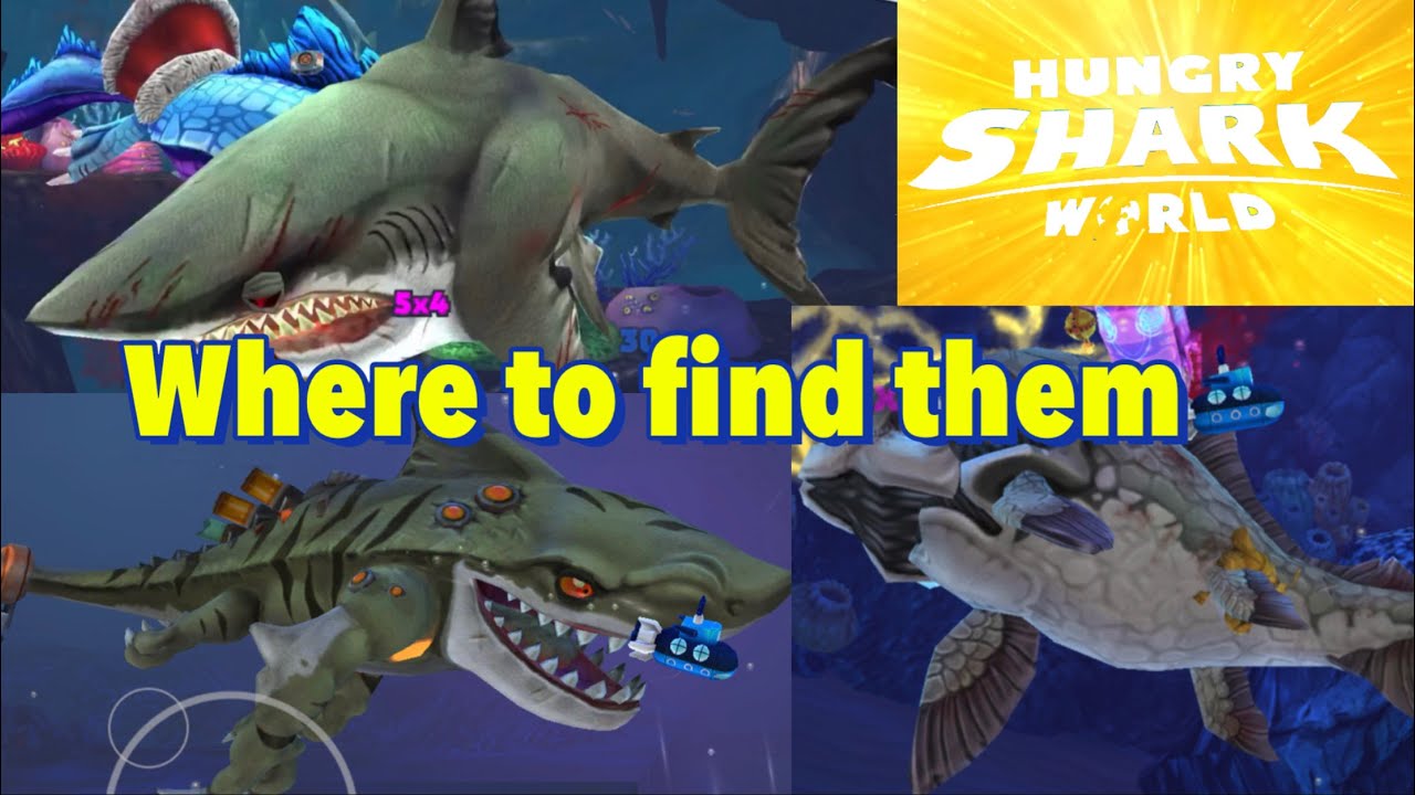 Where to find all !! tier sharks in Hungry Shark World!