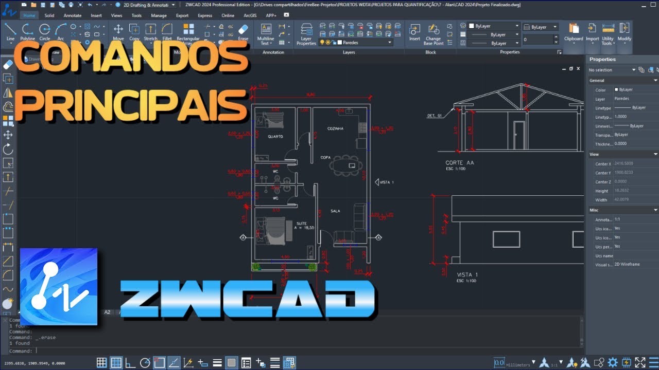 02 - ZWCAD 2024 - COMANDOS PRINCIPAIS