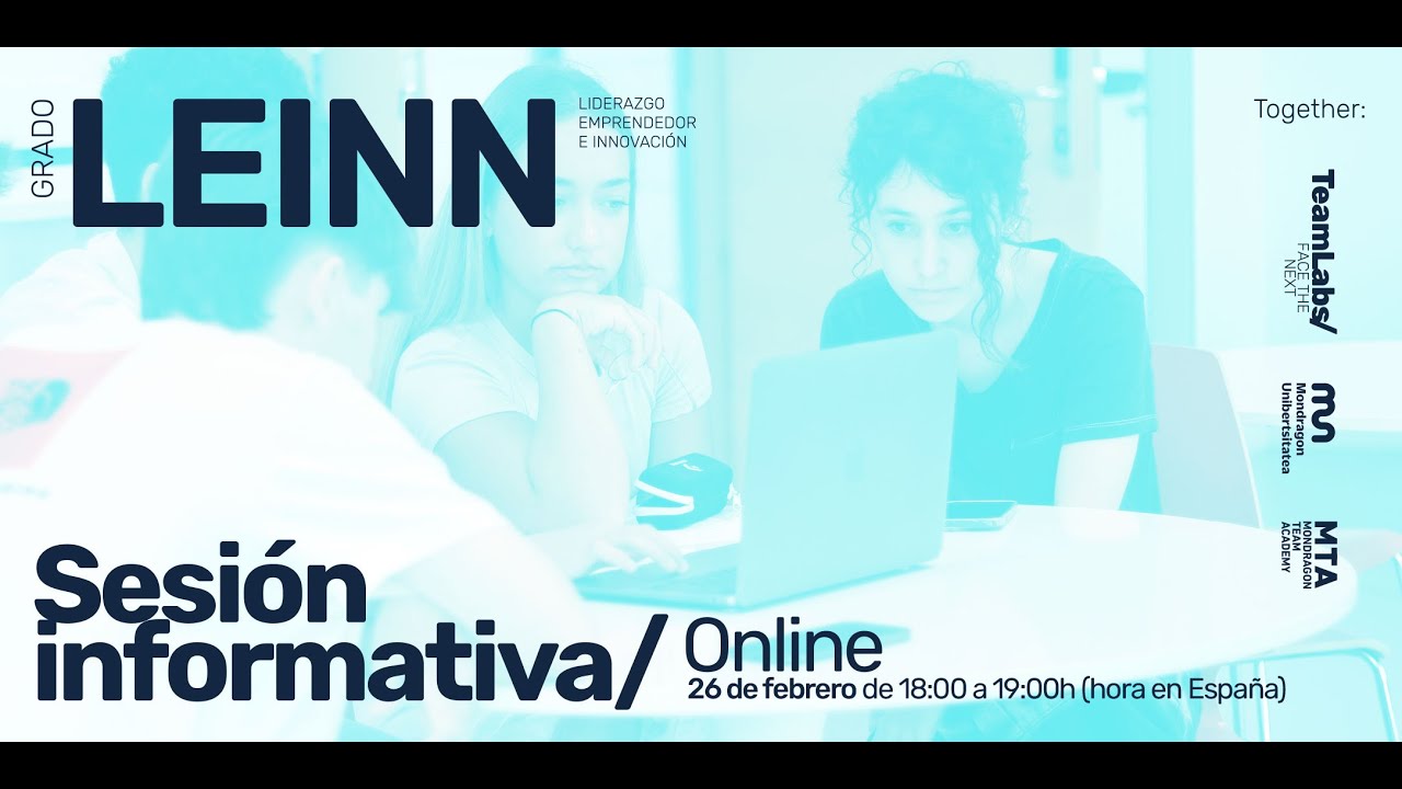 Sesi&oacute;n informativa online sobre el grado LEINN