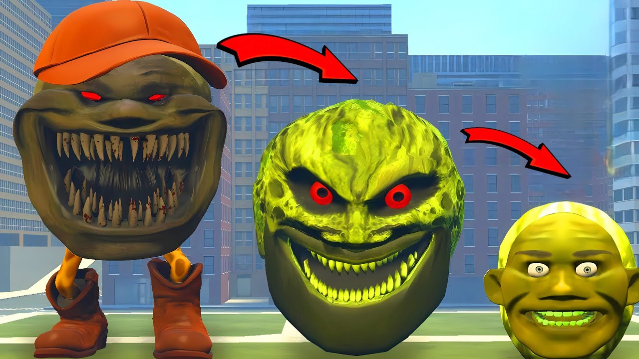New The Size Of Moon Cursed Lin Gang Melon And I Made Evolution Melon Centipede- IN GARRY'S MOD