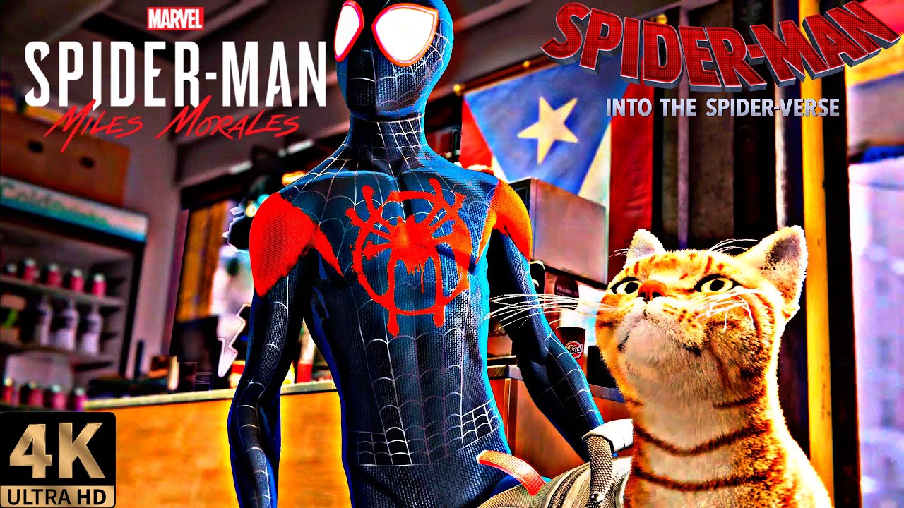Miles Saves Spider-Cat with the Spider-Verse Suit | Marvel's Spider-Man: Miles Morales (4K 60FPS)