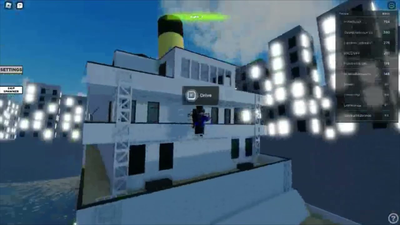 roblox ship crash physics but I crash into people !
