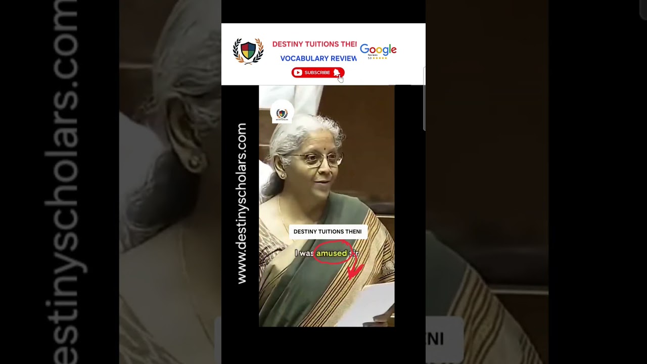 ✅️Nirmala Sitharaman's Advanced Vocabulary Secret! 🤫📚 #Shorts