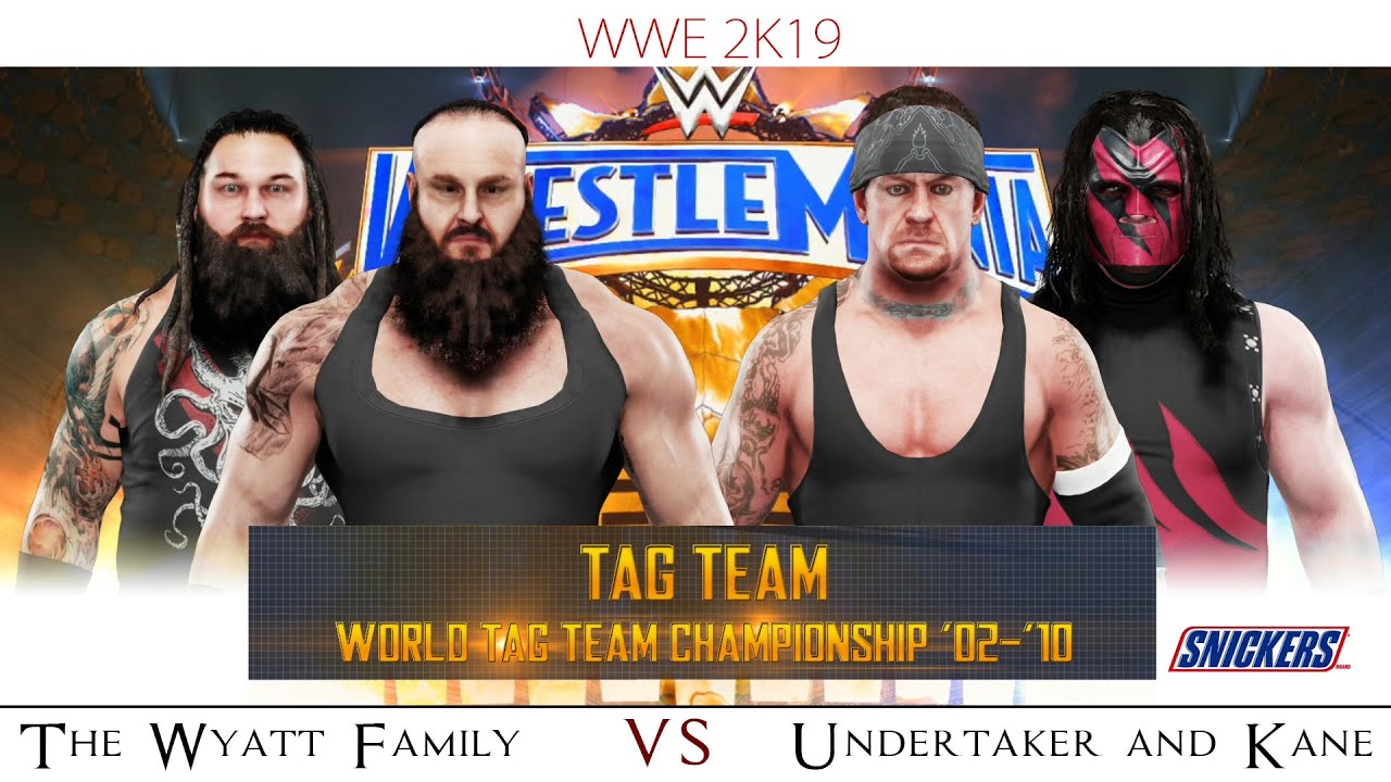 WWE 2K19 | Undertaker and Kane vs The Wyatt Family | Tag Team Match | Gameplay