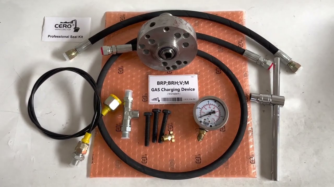 Montabert Gas Charging Device Hydraulic Breaker Accumulator Gas Charging Kit 86490364