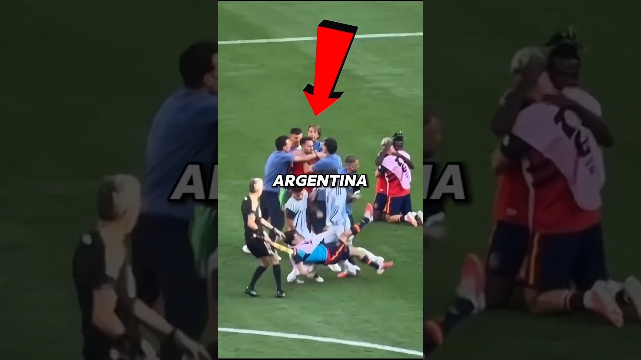 Chaotic Fight After Argentina Lost Final 😱 | Argentina vs Spain Final