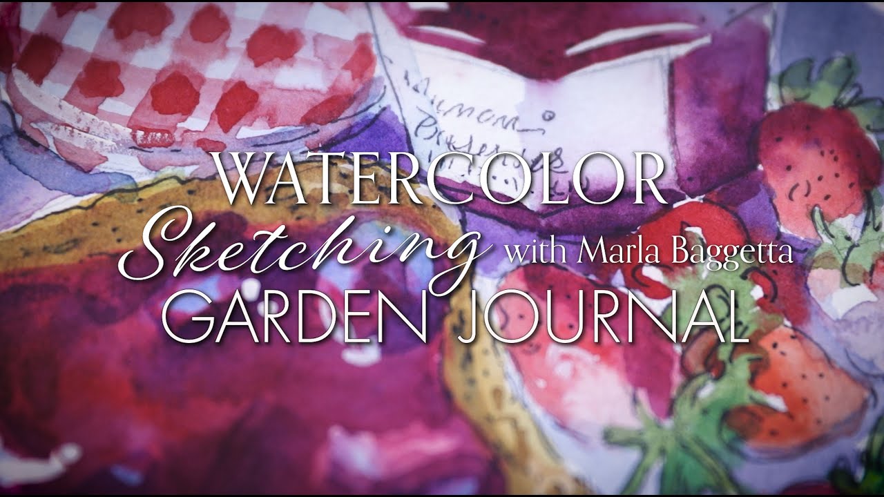 Strawberries and Jam Watercolor Sketching Demo