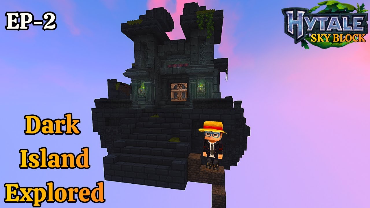 Hytale Sky Block Adventure! New Dark Island Explored🔥| EP-2