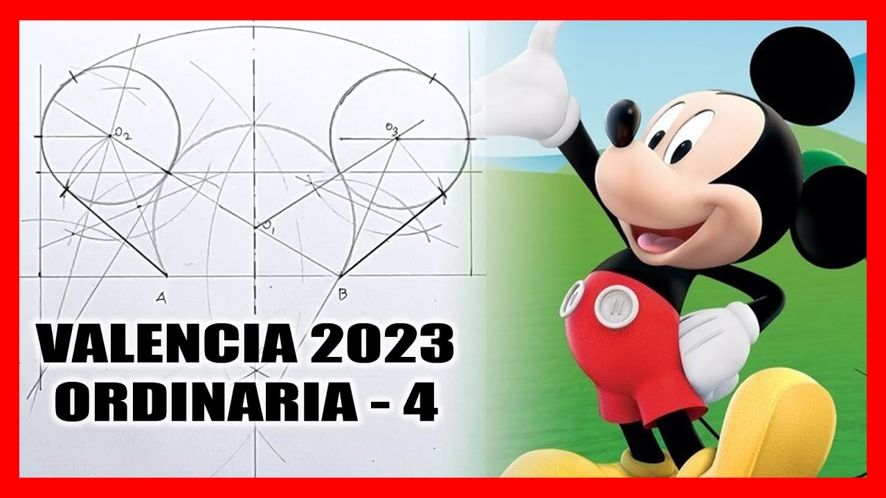 Ej 4 Tangencias ☠️   PAU Valencia junio 2023 💀​ Examen SELECTIVIDAD dibujo técnico resuelto