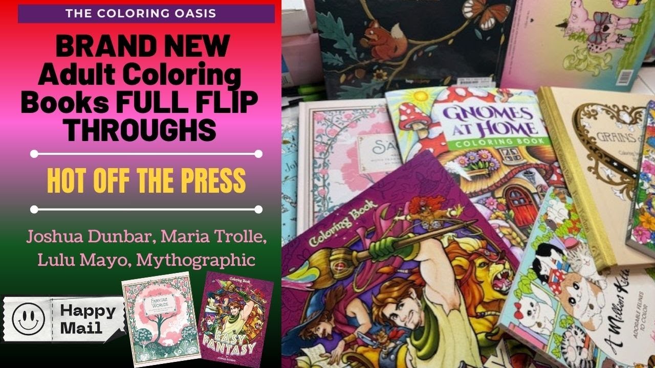 BRAND NEW Amazon Adult Coloring Book Haul | Gnomes at Home | Easy Fantasy Joshua Dunbar | Sagen