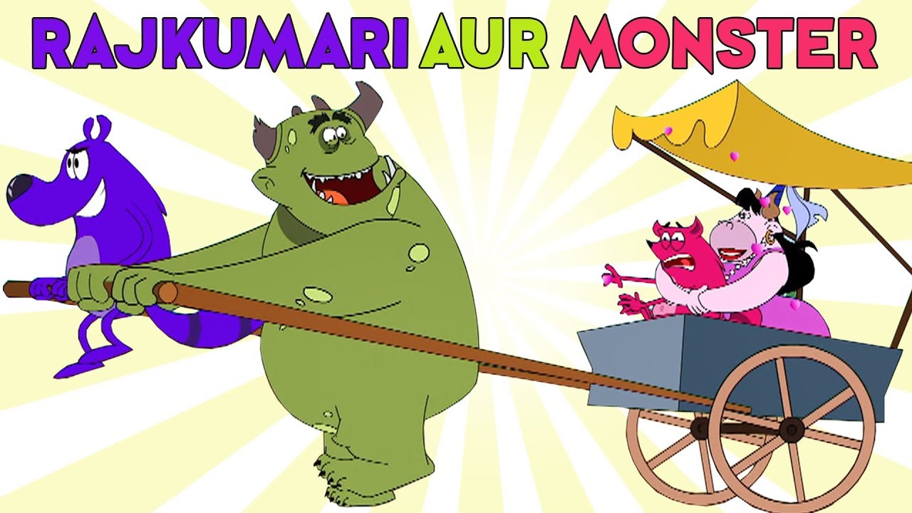 Rajkumari Aur Monster Ep - 95 - Pyaar Mohabbat Happy Lucky - Hindi Animated Cartoon Show - KidZ