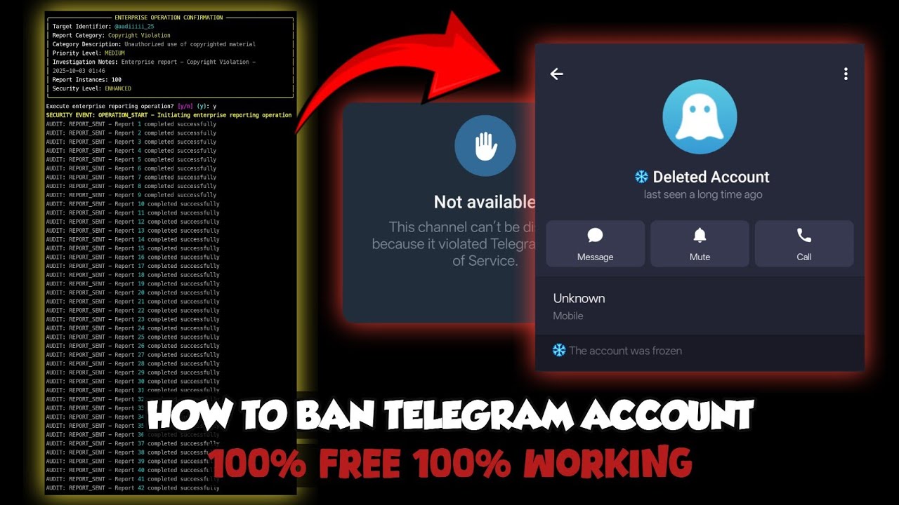 HOW TO BAN TELEGRAM ACCOUNT ! HOW TO BAN TELEGRAM CHANNEL !