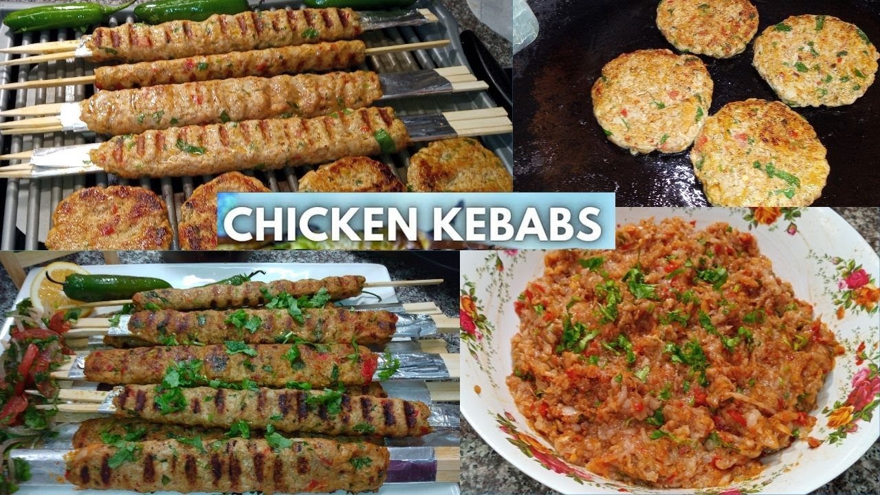 Chicken Seekh Kebab, Turkish Kebab, Chicken  Patty Kebab,  chicken Kebab,  Cutlets, Adana Kabab |