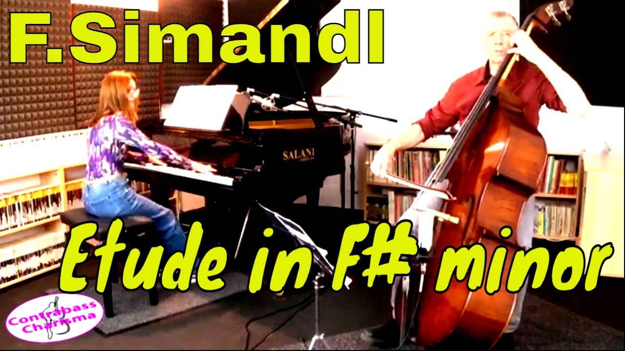Simandl - Studio VI in F# minore (vol.2) per contrabbasso e accompagnamento di pianoforte