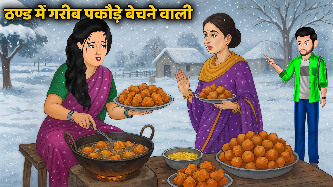 ठण्ड में गरीब पकौड़े बेचने वाली | Hindi Kahani | Best Story | Saas Bahu Kahaniya