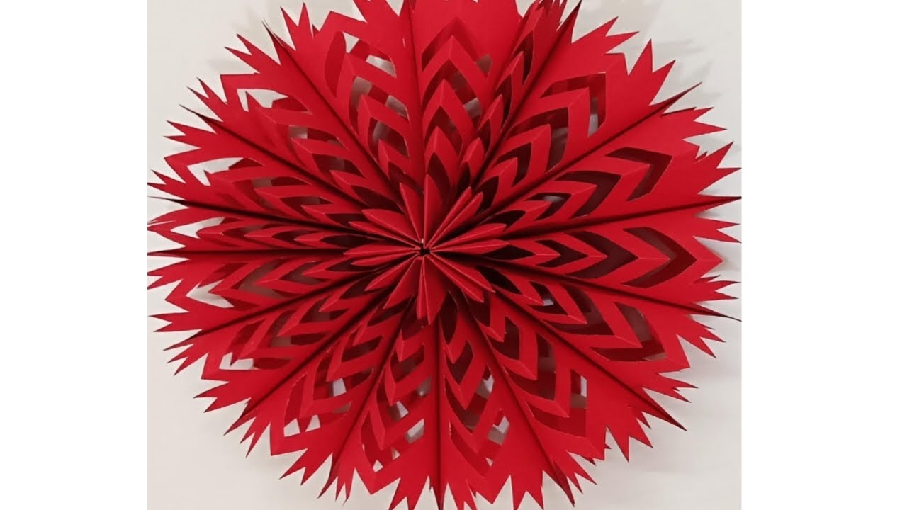 3D paper ❄️ snowflakes christmas paper craft christmas ornament
