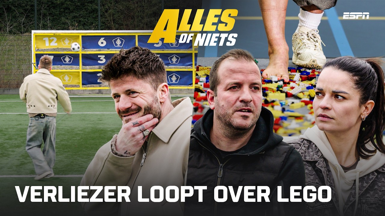 🎯 SCHIET-CHALLENGE met LASSE SCHÖNE en ANDRÉ OOIJER, VERLIEZER OVER LEGO 😨 | ALLES of NIETS