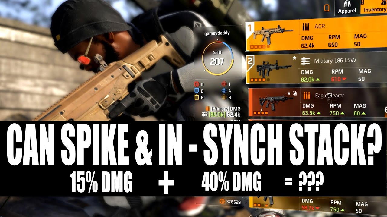 The Division 2 -  In Synch & Spike Weapon Talents (Do They Stack For More Damage?)