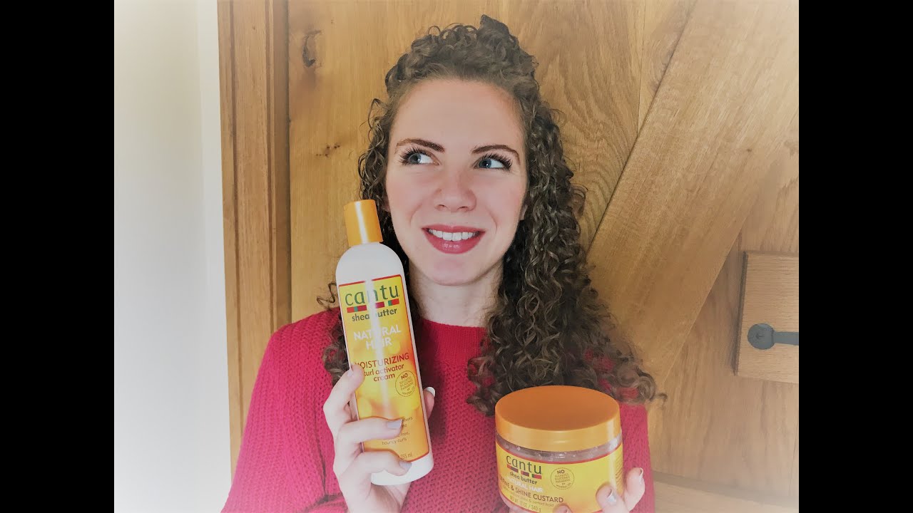 Curly Hair Tutorial: Cantu Shea Butter Curl Activator Cream + Define and Shine Custard