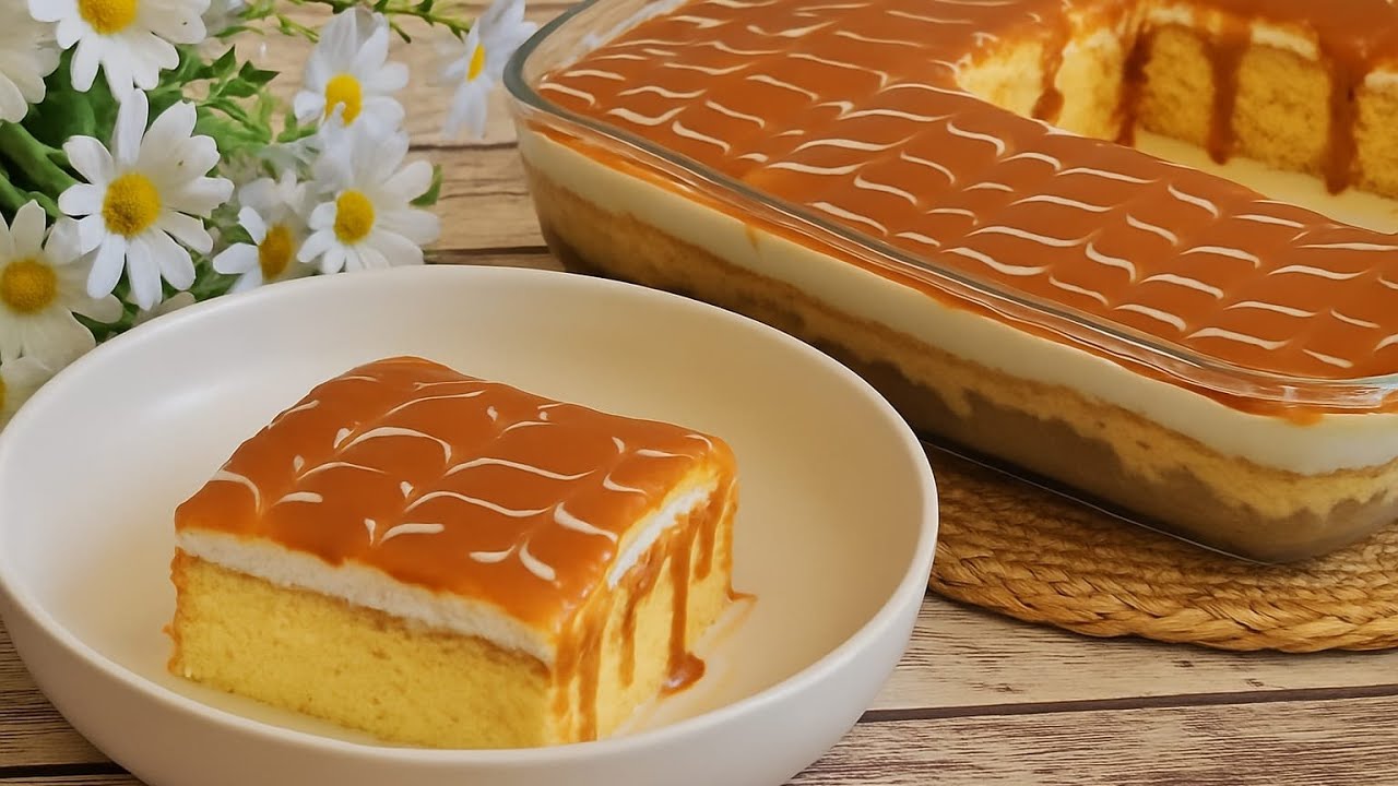 How to Make Tres Leches Cake (Trilecha) with Caramel Sauce | Moist Milk Cake Recipe