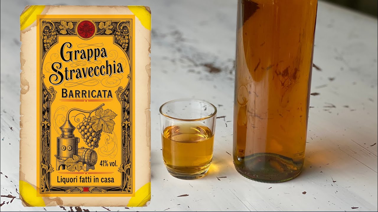 Grappa barricata fatta in casa. Aromatizzazione della grappa. Liquori fatti in casa.