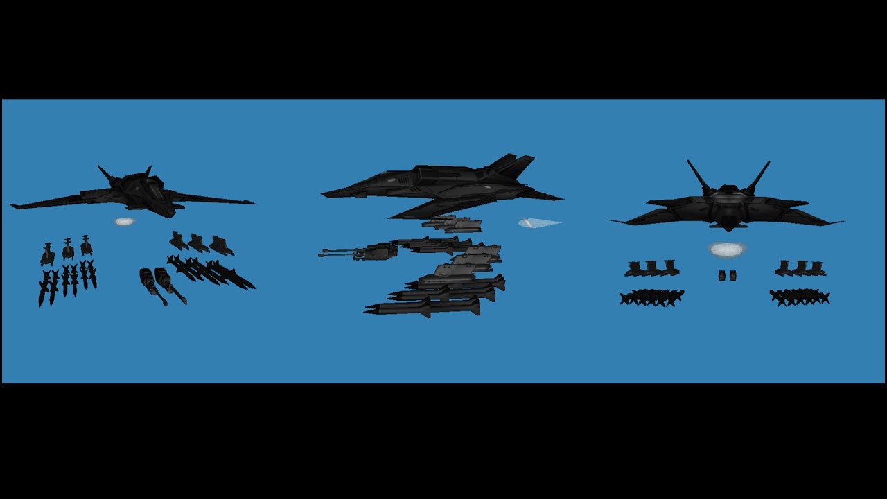 [4k] #unreal #nemesis #jet - uncombined modular UT3D mesh/model