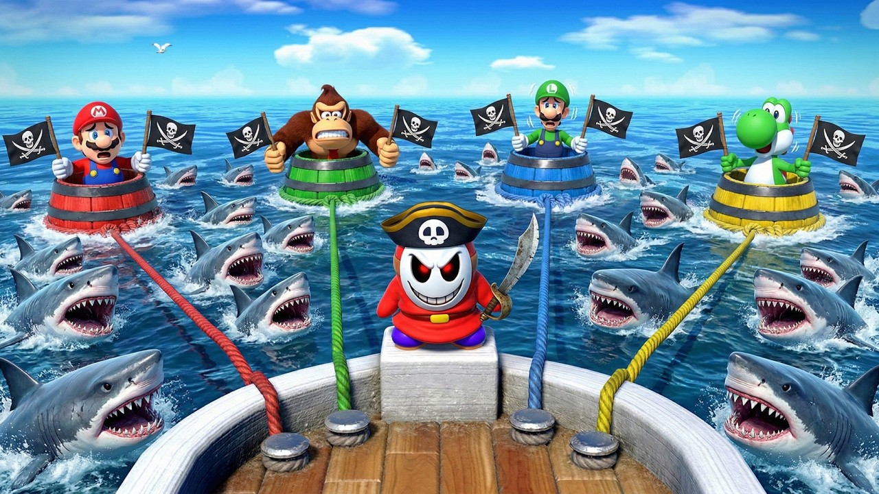 【マリオパーティ スーパースターズ】ミニゲーム対決マリオVsルイージVsドンキーコングVsヨッシー(たつじん難易度)