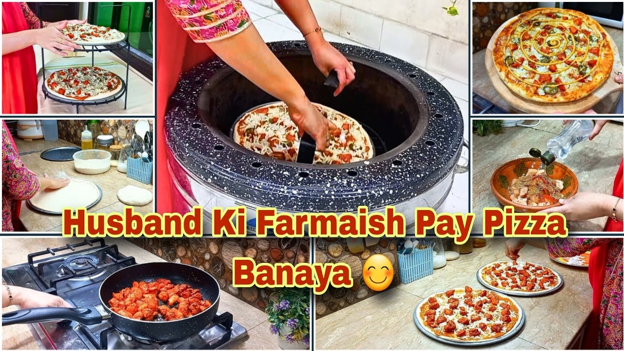 Husband Ki Farmaish Pay Pizza Banaya/Tandoori Chicken pizza Recipe/تندور میں پیزا بنانےکا آسان طریقہ