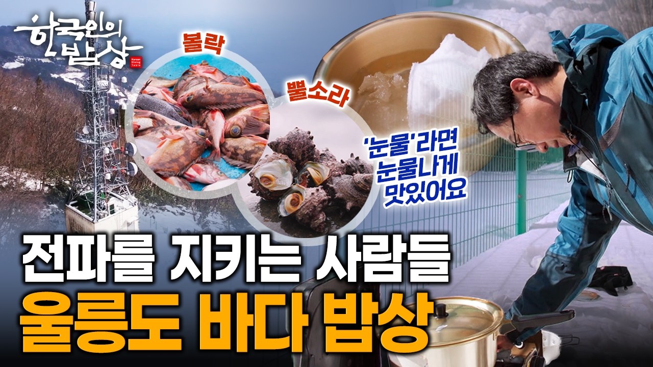 눈 녹여 라면 끓이는 울릉도 산 위 전파 중계소 사람들의 바다 밥상 | KBS 260305 방송