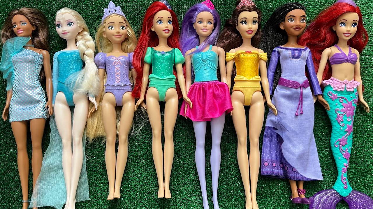 Disney Princess Doll Makeover ~ DIY Miniature Ideas for Barbie - Wig, Dress, Faceup, and More! DIY