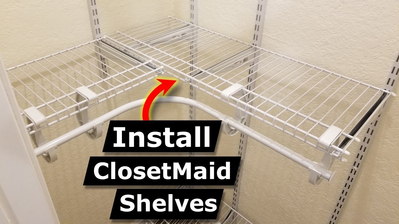 ClosetMaid Shelving Installation ShelfTrack Reach-In Closet