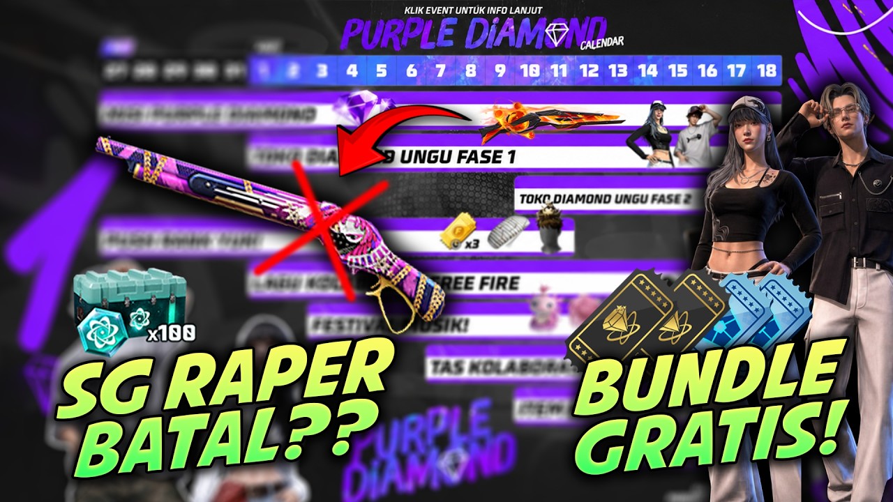 SG RAPPER BATAL RILIS??? PENJELASAN LENGKAP EVENT DIAMOND UNGU / PURPLE DIAMOND FF