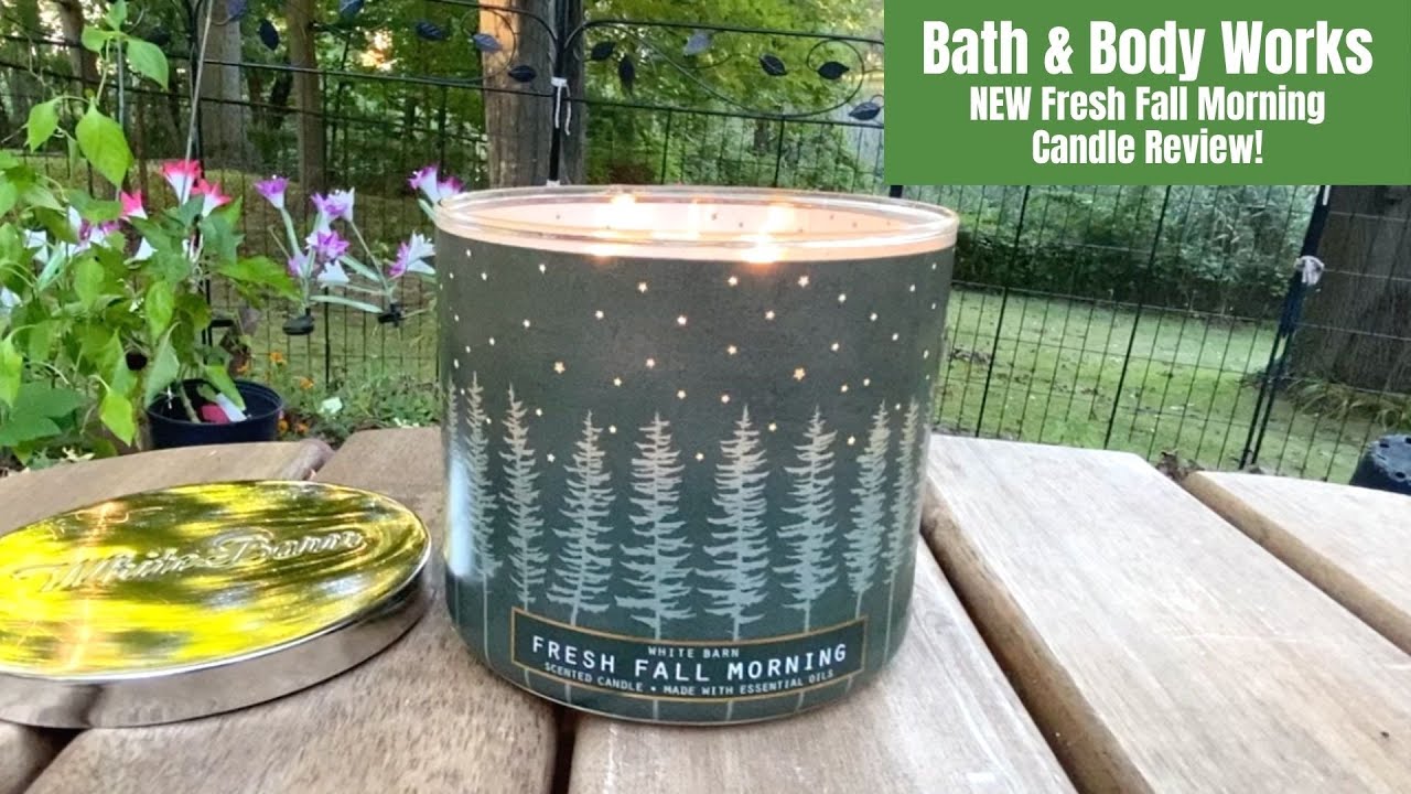 Bath & Body Works NEW Fresh Fall Morning Candle Review!