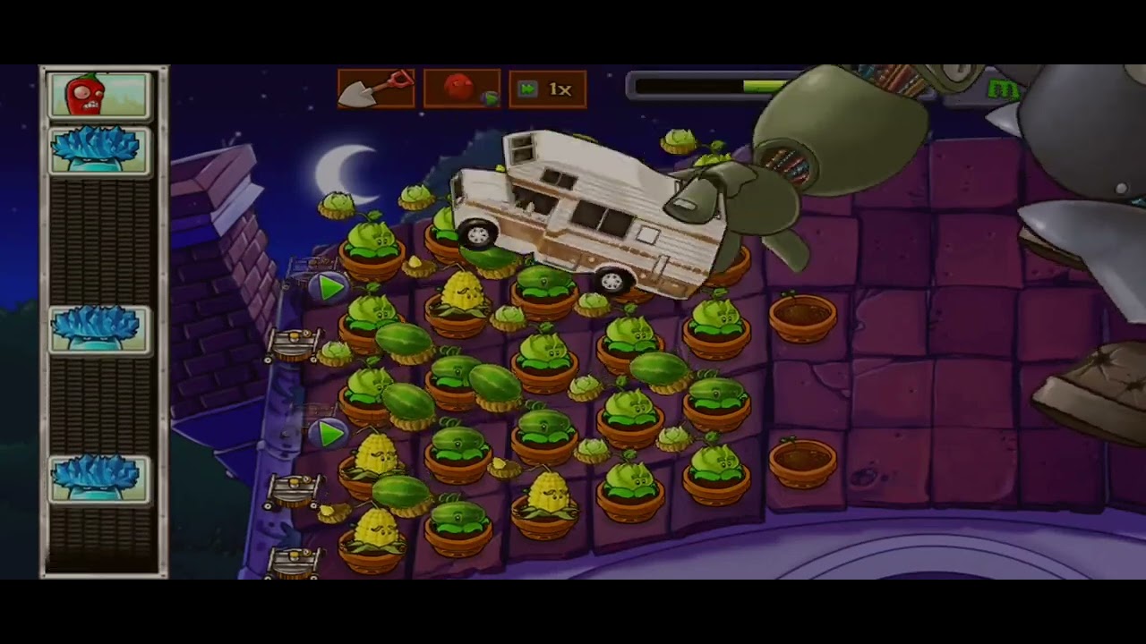 I beat Dr Zomboss in Plants vs Zombies!