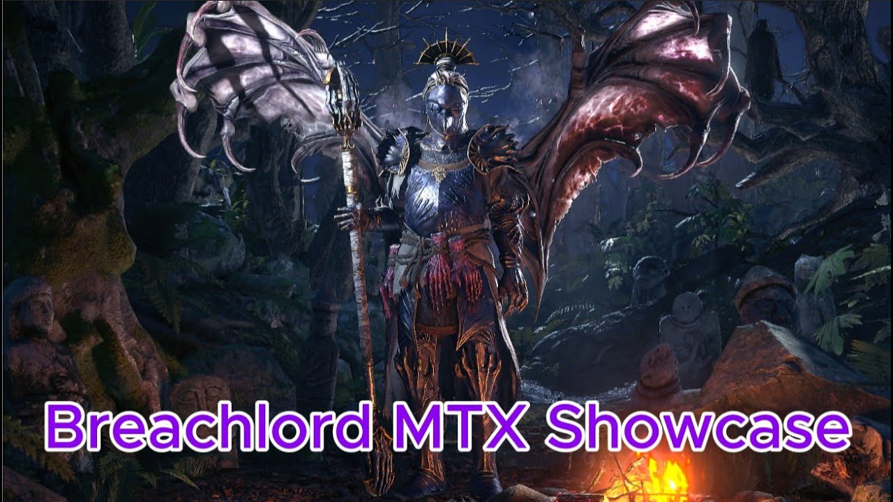 POE MTX Breachlord Crusader Armour Set, Quarter Staff Effects Skill Bundle And More