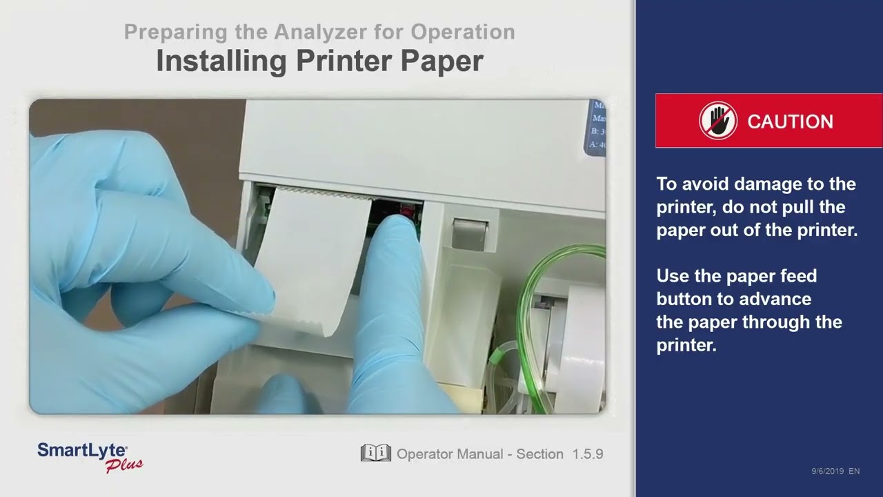 Prepare the Analyzer   All Sections - SmartLyte Plus