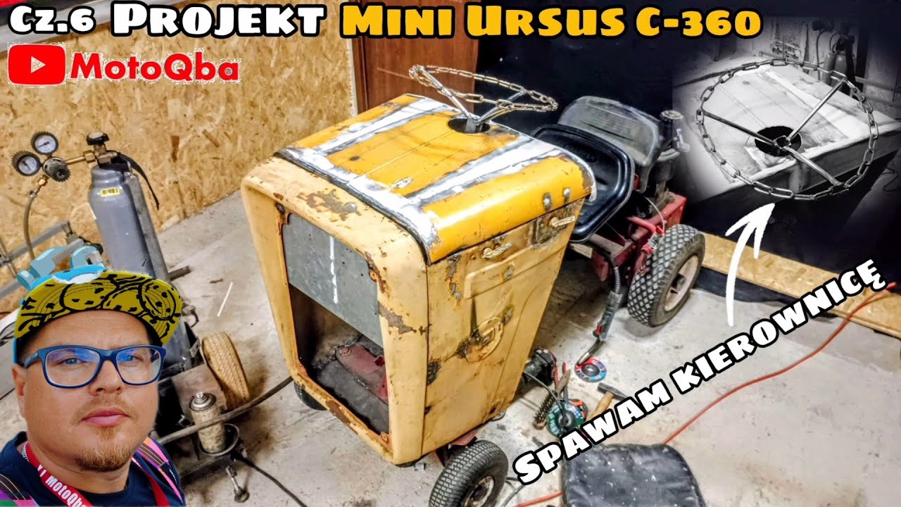 Mini URSUS C-360 cz.6 Kierownica z ŁAŃCUCHA 🛠️ zawsze chciałem taką zrobić #MotoQba 