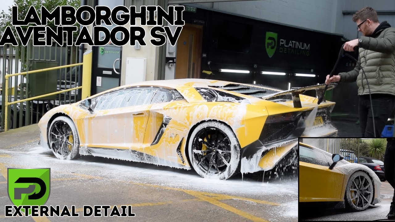 Lamborghini Aventador SV Gets A Deep Clean And A Wax
