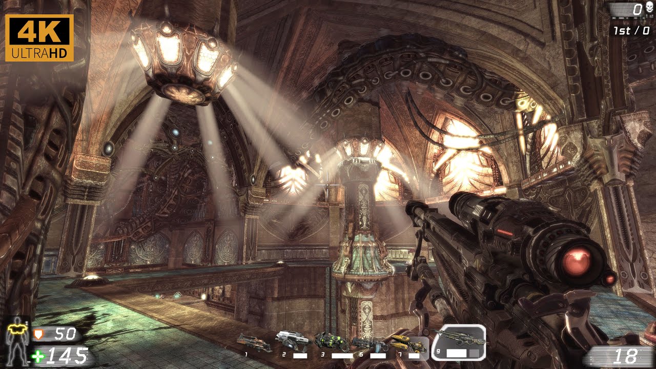 Unreal Tournament 3 | 4K Max Graphics | Deathmatch Offline gameplay | Sentinel Map