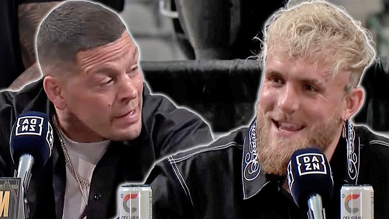 JAKE PAUL VS NATE DIAZ &bull; FULL PRESS CONFERENCE & FIRST FACE OFF VIDEO