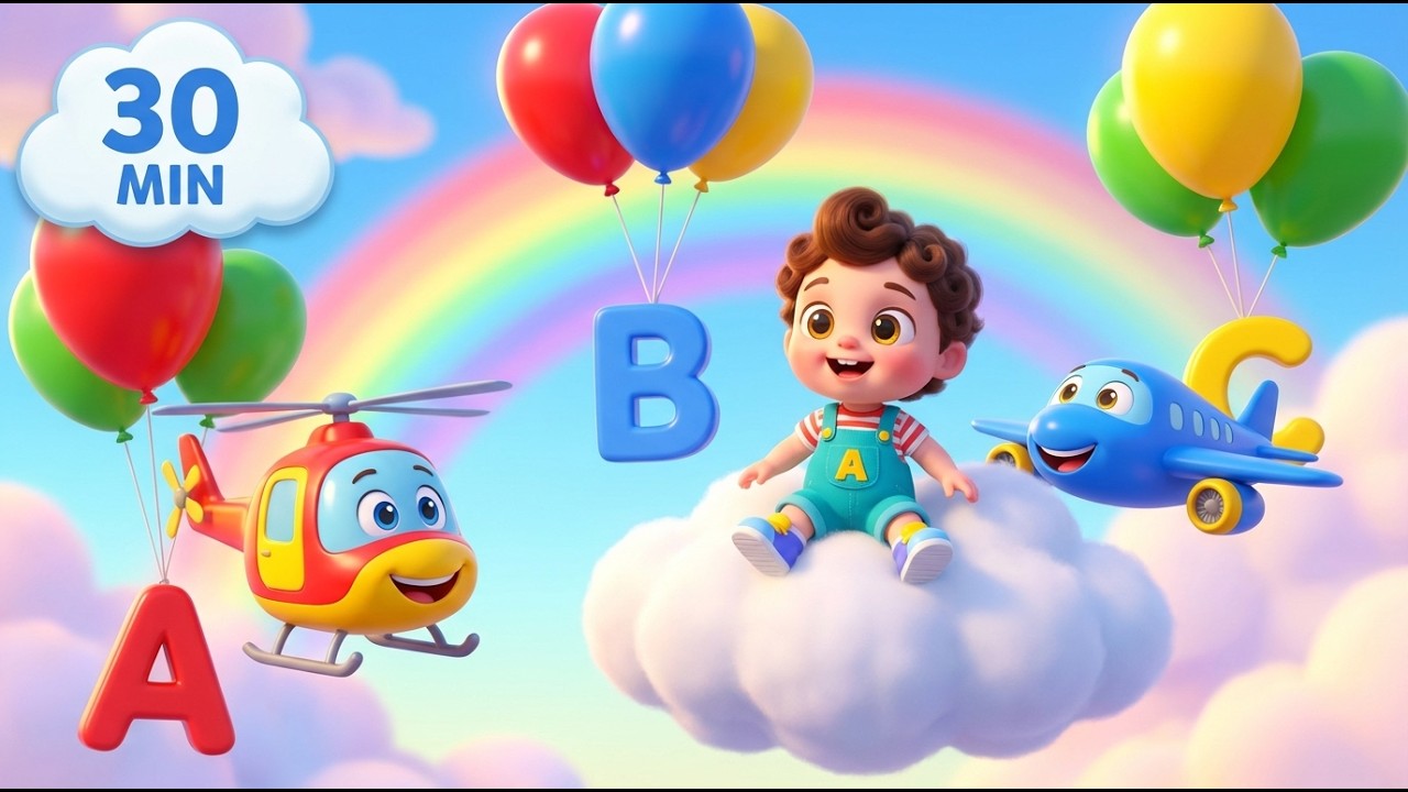 ABC Vehicles for Kids 🚗 | A to Z Transport Learning | 30 Minute Preschool & Kindergarten Video