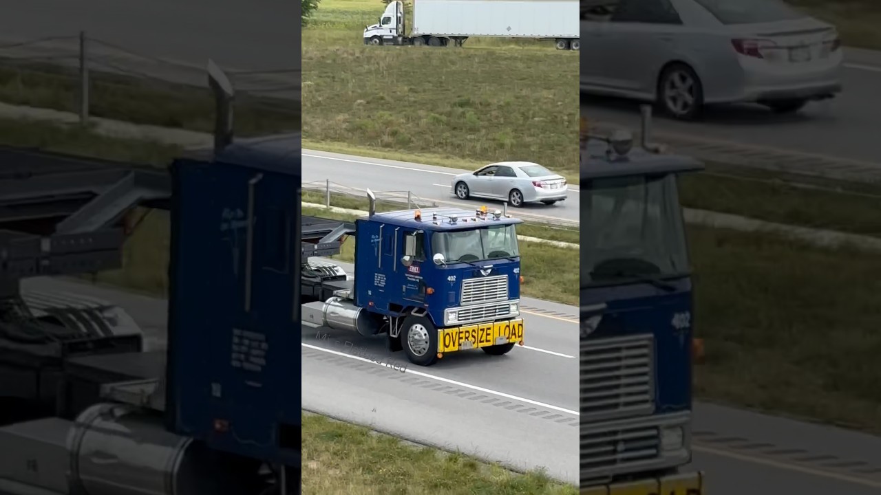 International Harvester 9670 Cabover Hauling Oversized Load #trucks #trucking #trucker #truck