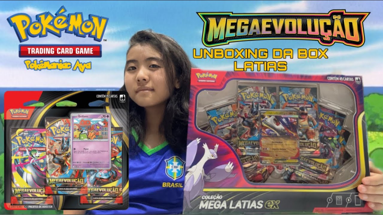 INSANO! Gold Packs! Unboxing da Coleção MEGA LATIAS EX e MegaEvolução! #pokemon