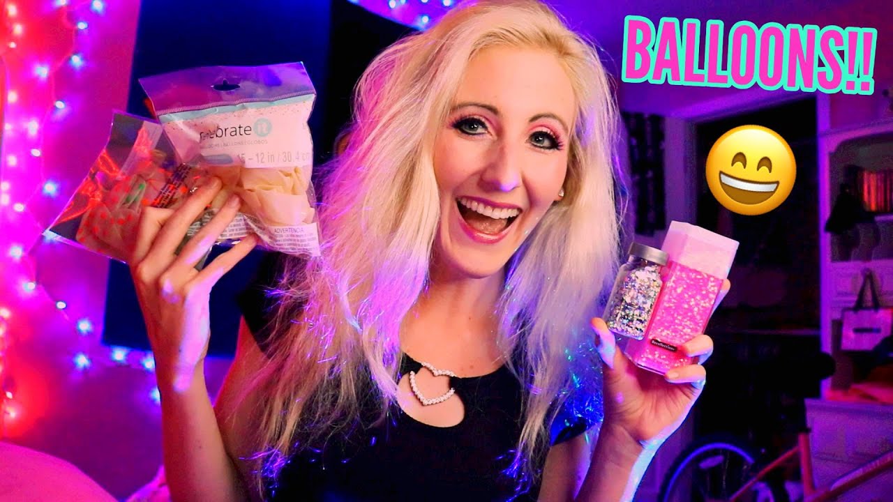 FILLING BALLOONS WITH GLITTER, THEN POPPING THEM!!