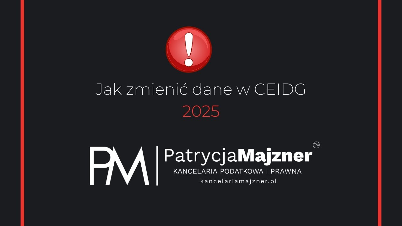 Jak zmienić dane w CEIDG 2025