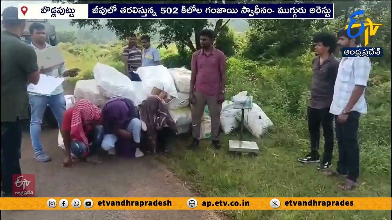 502 కిలోల గంజాయి స్వాధీనం | 502 kg of Ganja Seized by Police at Odisha Border